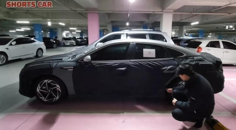 采用贯穿式日间行车灯/溜背造型 全新现代索纳塔谍照曝光