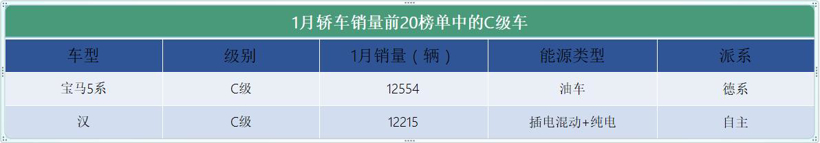 1月轿车市场TOP20：特斯拉Model3夺冠，宏光MINIEV未进榜