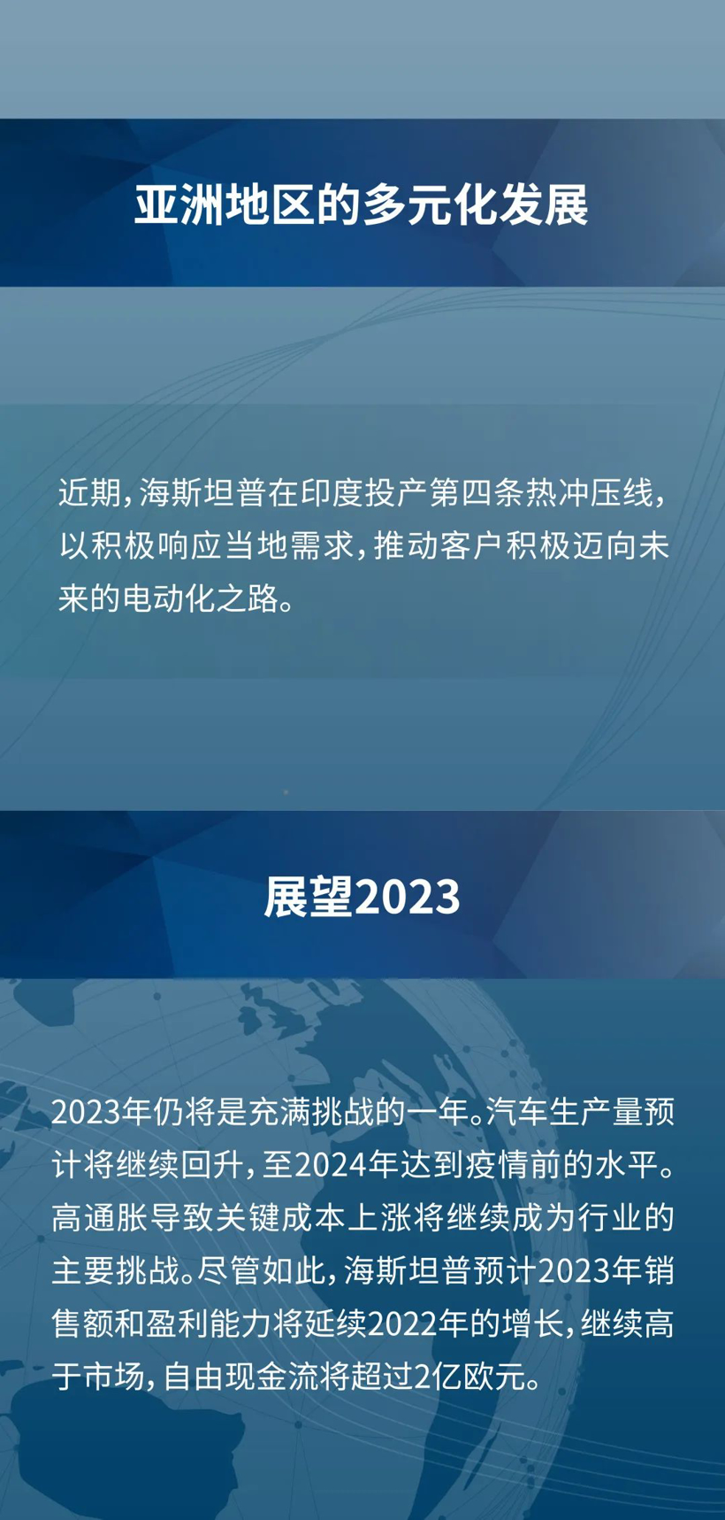 海斯坦普2022年完美收官，超越疫情前水平