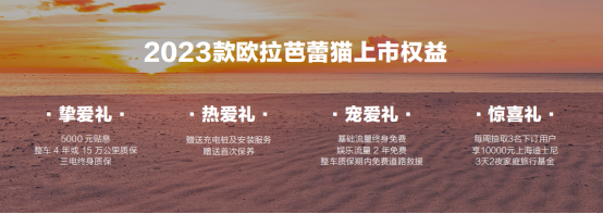 首搭1080°女性安全架构 22项暖科技升级，2023款欧拉芭蕾猫上市，14.98万元起
