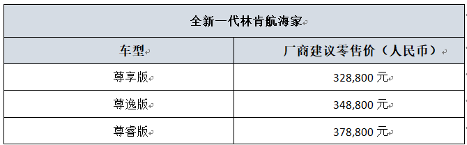 林肯品牌焕新登陆上海车展 全新一代林肯航海家上市