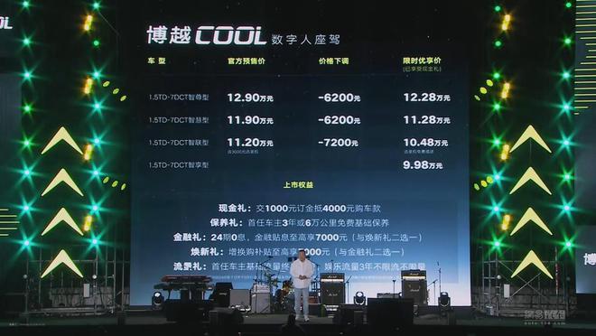 博越COOL售10.28万起 标配8155芯片/13.2英寸大屏