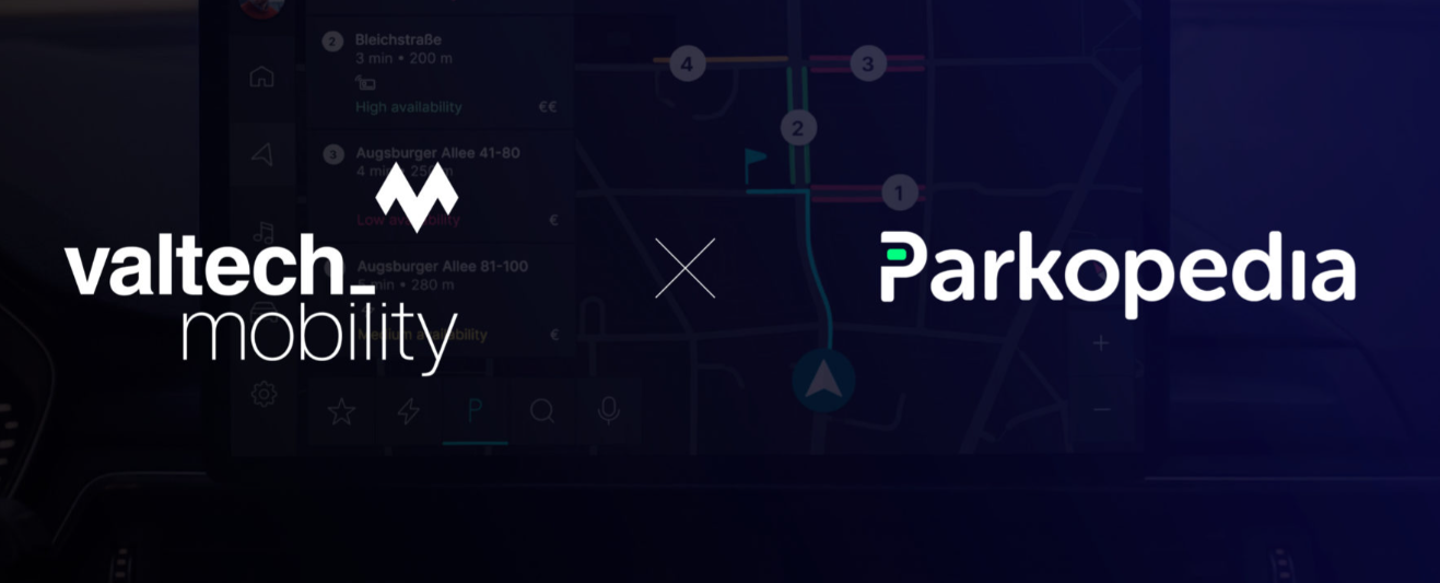 Parkopedia与Valtech Mobility合作提供端到端停车、充电和车内商务解决方案