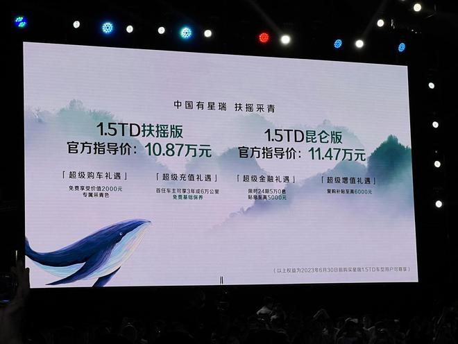 10.87万元起 吉利新款星瑞1.5TD正式上市