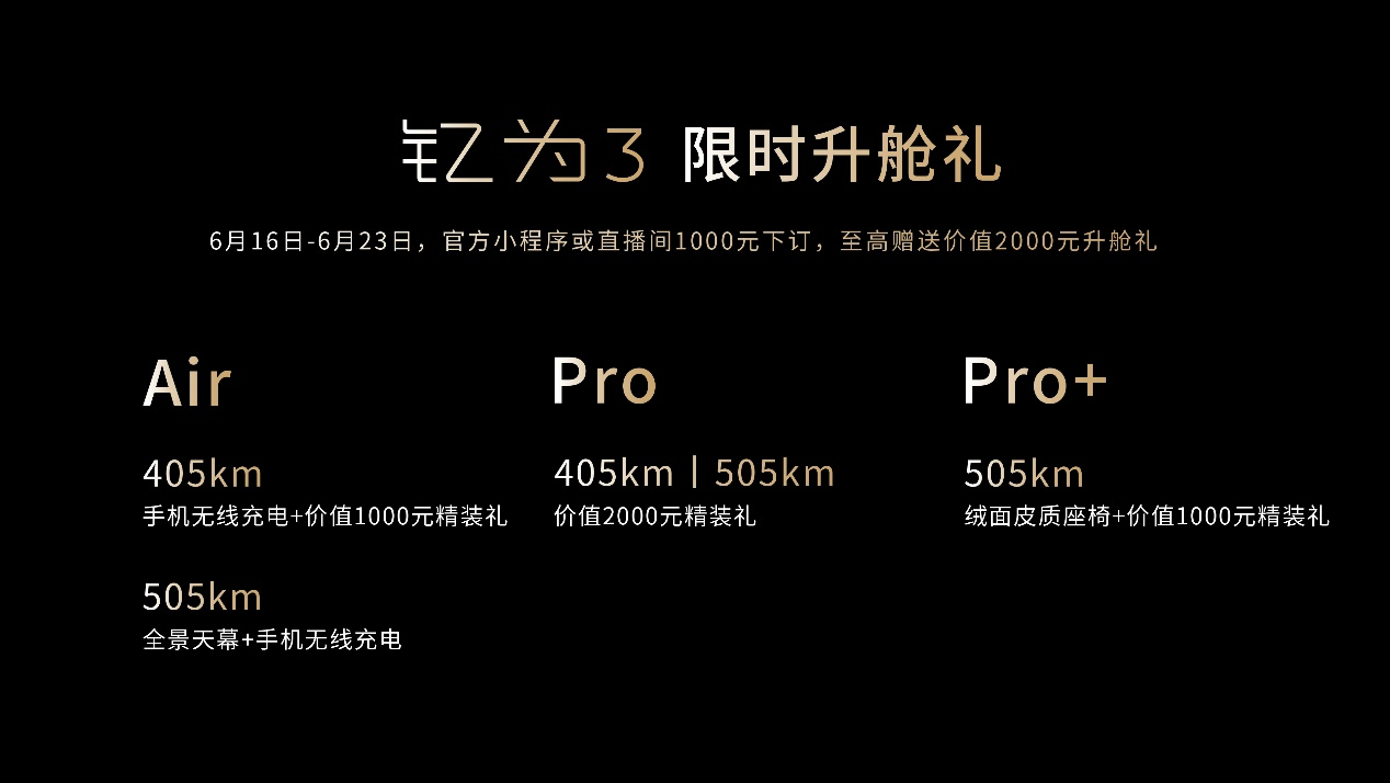 售價8.99萬元起 釔為3全球上市 重新定義純電A級車