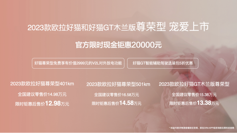 欧拉汽车第40万台整车下线！2023款欧拉好猫&好猫GT木兰版尊荣型宠爱上市