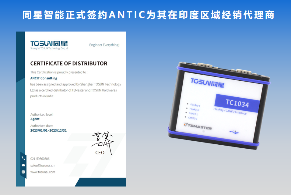 ANCIT成为同星智能印度区域代理商，共同拓展海外互联业务