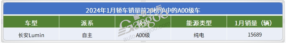 2024年1月轿车销量前20：又有“黑马”冲榜成功，油车开始反扑？