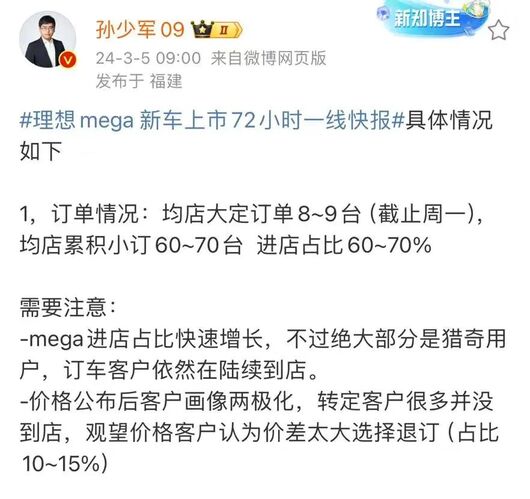 MEGA表现不理想，理想的拐点到了？