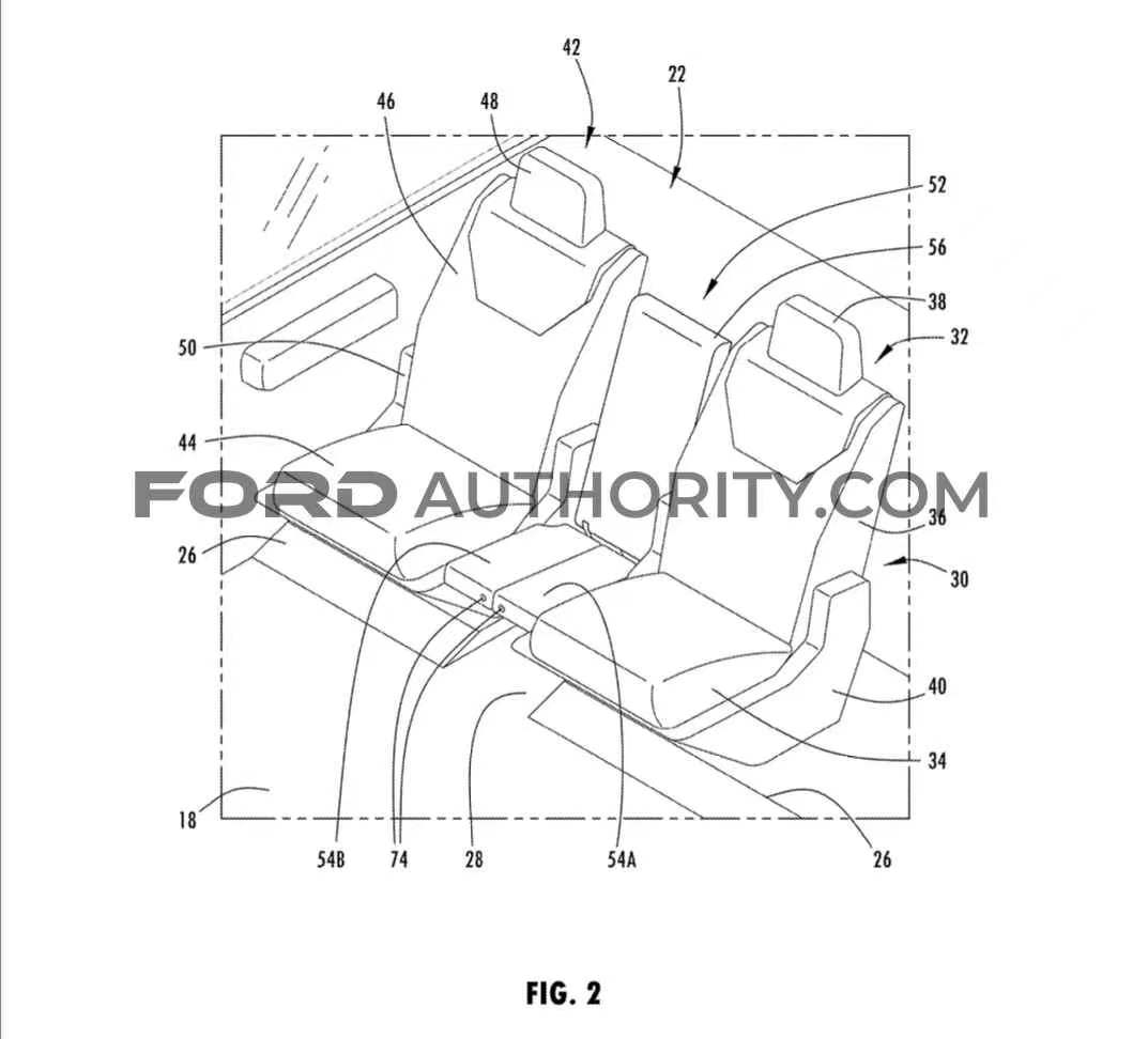 福特汽车申请可转换式中央座椅专利