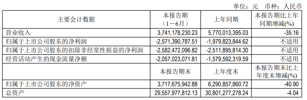 北汽蓝谷上半年净亏损25.71亿元，享界S9大定已超8000台