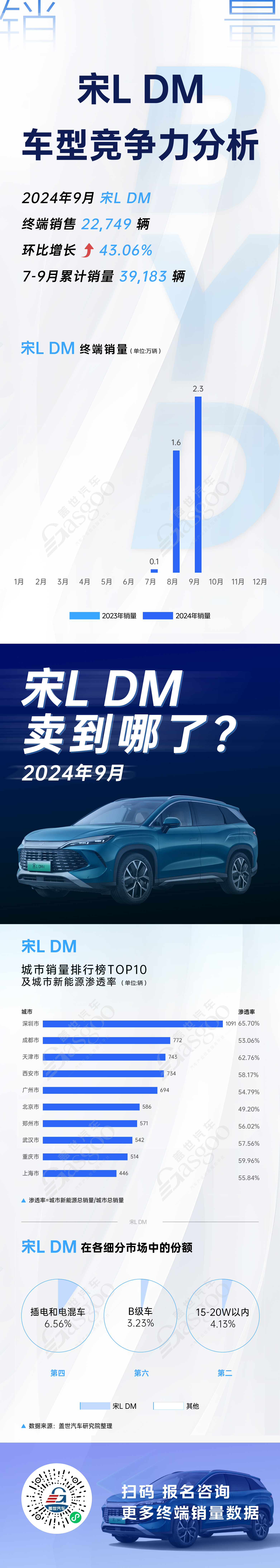 四大车型竞争力分析，比亚迪宋L DM势不可挡 | 卖到哪系列