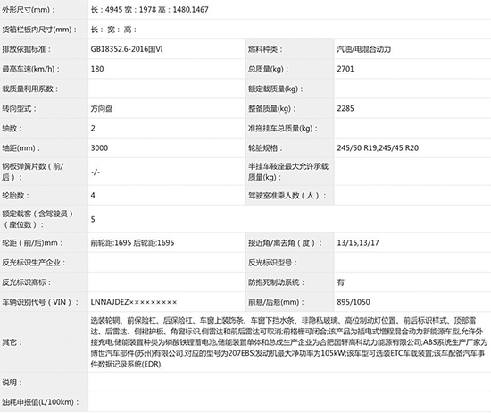 续航超1600km 星途星纪元 ES增程版即将预售