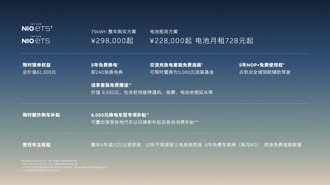 售价29.8万元起/超500项升级，蔚来新ET5、新ET5T上市