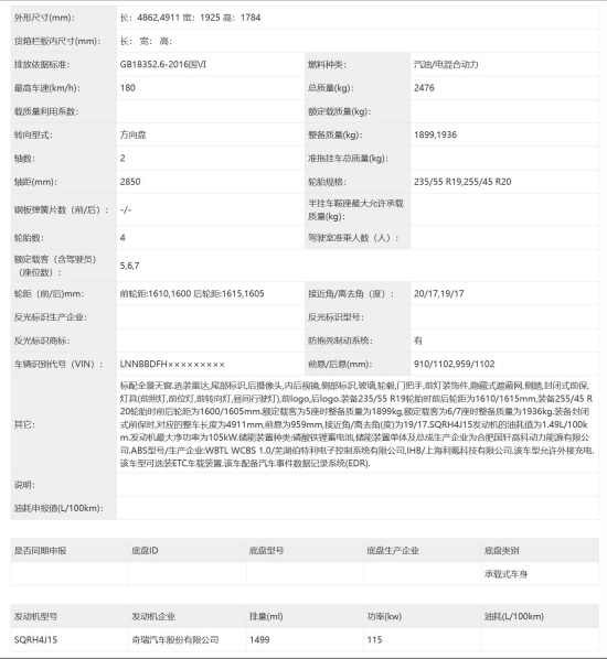 外观升级 新款捷途X90 C-DM申报图曝光