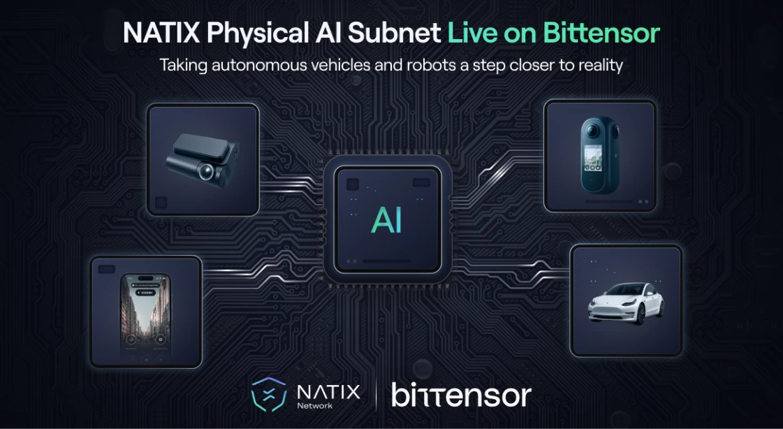 NATIX在Bittensor上推出去中心化AI子网 助力自动驾驶和物理AI发展