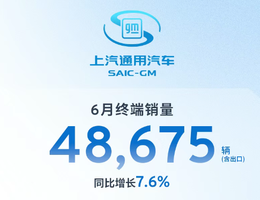 上汽通用汽车6月终端销量增长，多车型有亮点表现