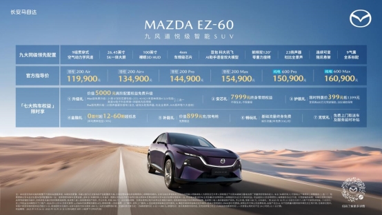 售价11.99万-16.09万元 长安马自达EZ-60上市