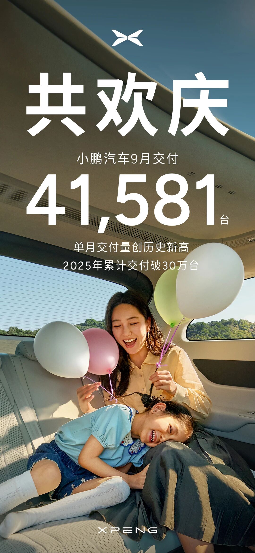 创历史新高！小鹏汽车9月交付量突破4万台