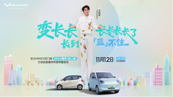 置换补贴价5.28万元 五菱推出宏光MINIEV四门版301km臻享+款