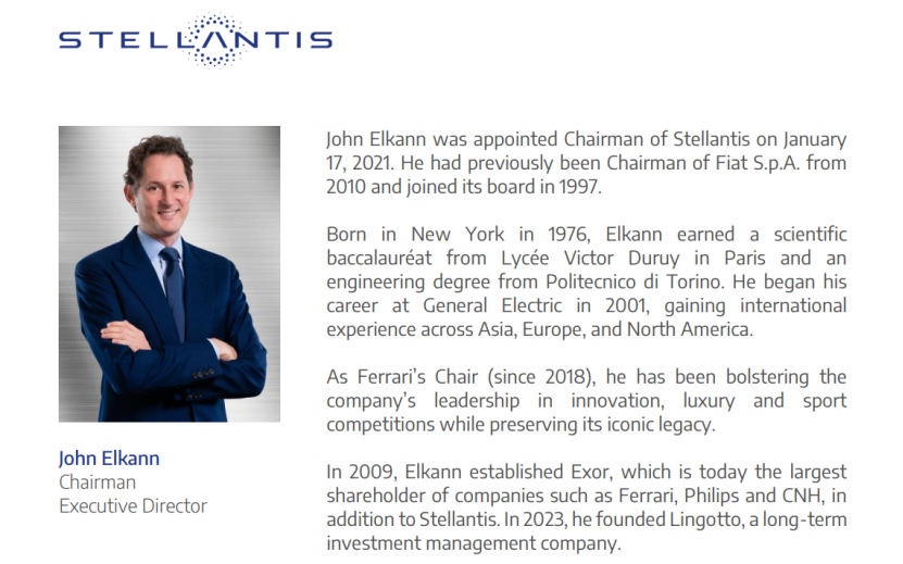 Stellantis董事长：碳排放目标或致欧盟汽车行业不可逆衰退