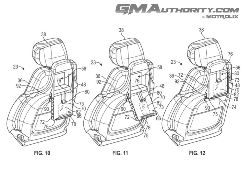 通用汽车申请座椅靠背储物和无线充电系统的新专利