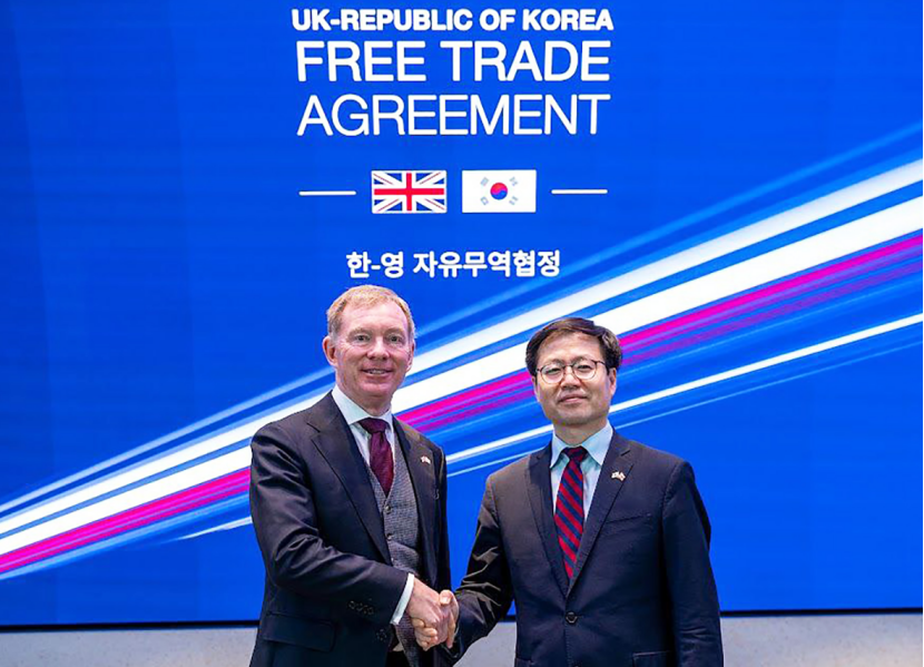 韩国与英国签署升级版自贸协定 放宽汽车出口规则