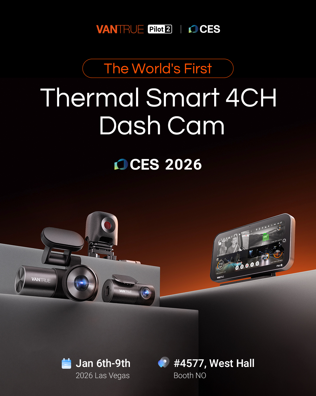 CES 2026：万奇欧Pilot 2行车记录仪配备热成像摄像头 支持Android Auto和CarPlay