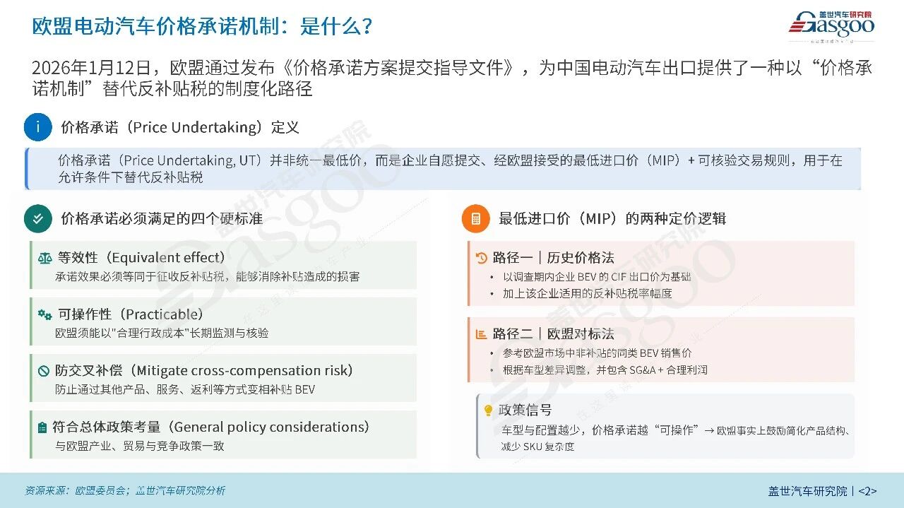 价格承诺替代高额关税，中国电动汽车出海欧洲要开启“新玩法”