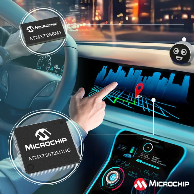 Microchip扩展maXTouch® M1触摸屏控制器系列 以覆盖更广泛的显示屏尺寸