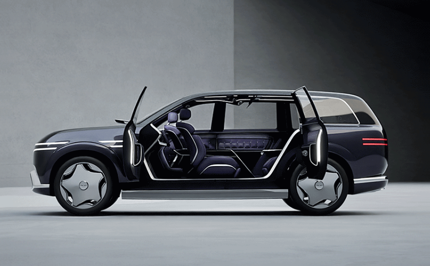 捷尼赛思GV90内饰曝光，尽显顶级豪华与超大联屏