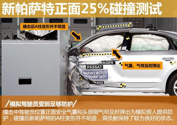 折戬中保研25%偏置碰撞中的帕萨特到底有多任性?
