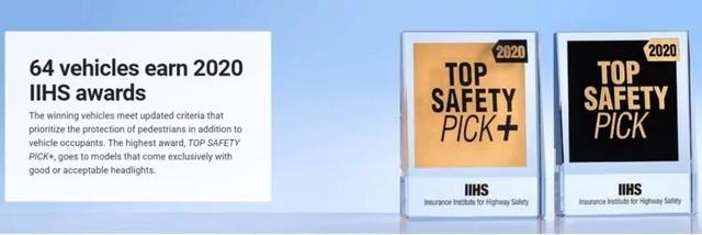 IIHS公布2020年顶级安全车型，日韩系居多，凯美瑞连续三年屠榜