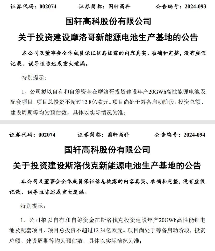 190亿！国轩高科再建两座海外电池工厂