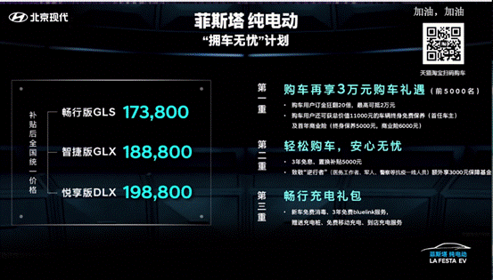 490km续航 北京现代菲斯塔纯电动补贴后售17.38万元起